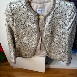 Giorgio Armani Women's Beige Floral Blazer
